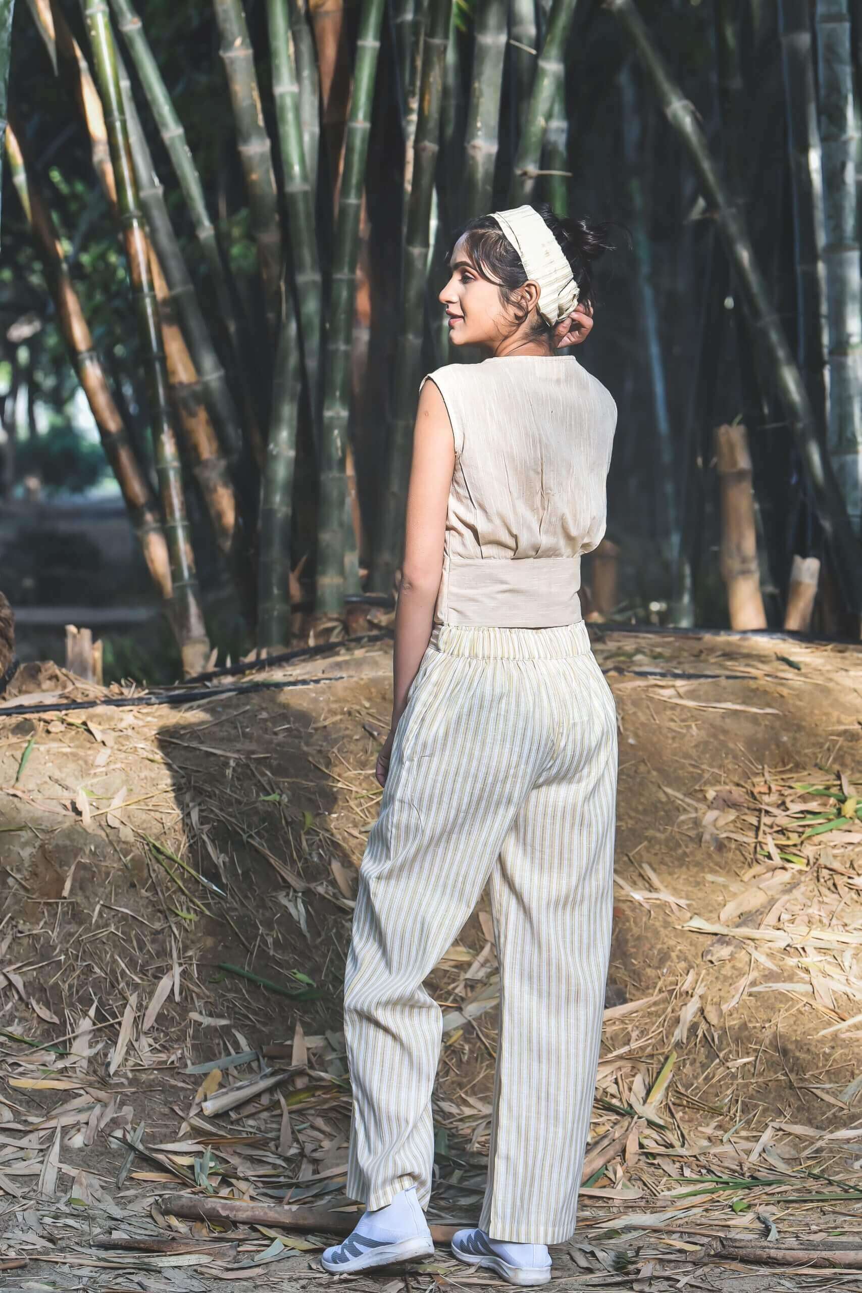 Front knot tie up top with Flared Pants | Street Style Store | SSS